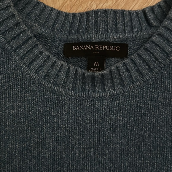Banana Republic Blue/Teal midweight sweater men’s medium - Picture 2 of 3